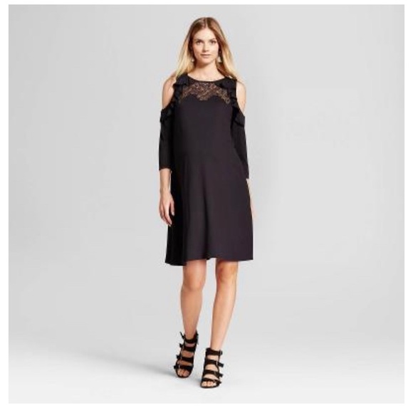 Isabel maternity black cold shoulder dress! - Picture 3 of 5